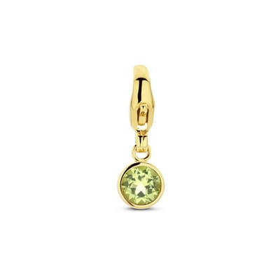 14K geelgoud slotbedel met geboortesteen peridot augustus 4028177
