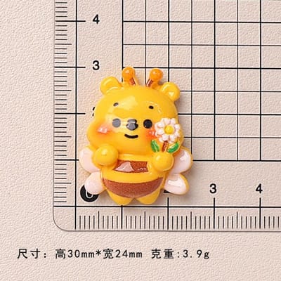 Nieuwe Schattige Kleine Beer Bij Honingpot Serie Platte Achterkant Hars Scrapbooking DIY Sieraden Ambacht Decoratie Accessoires