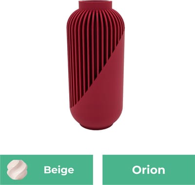 Orion moderne vaas – Decoratieve vaas - Beige - 3d geprinte vaas – geschikt voor droogbloemen - 20CM