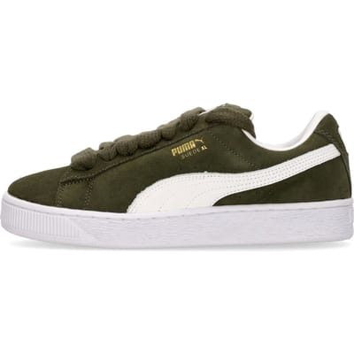 Puma Suede XL Dark Olive Unisex Sneakers Groen Wit 395205-13 41 white
