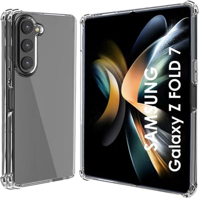 Hoesje geschikt voor Samsung Galaxy Z Fold 7 backcover Shockproof siliconen Transparant