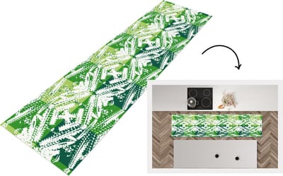 Keukenloper - Loper keuken - Cactus - Planten - Patroon - 200x50 cm - Keukenloper vinyl