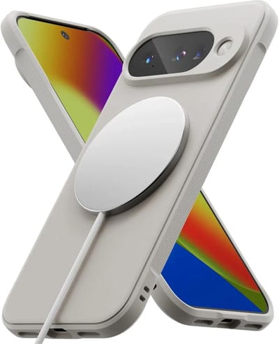 Ringke Onyx Magnetic | Hoesje Geschikt voor Google Pixel 10 | Compatibel met MagSafe / Qi2 | Back Cover Flexibel TPU | Grijs