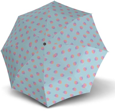 Knirps paraplu A.200 Medium Duomatic Magic Dots Sky Lichtblauw