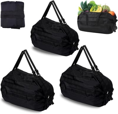 Vouwbare boodschappentassen 40x40cm - Ultralicht en groot - Eco-vriendelijk - Ideaal voor winkelen - SnelShoppen