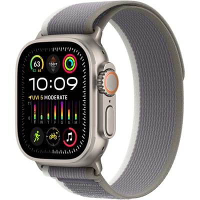 Trail Loop Band voor de Apple Watch | 44/45/46/49 mm - Maat S/M - Green & Gray