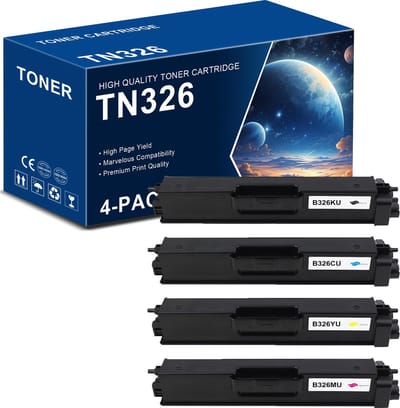 4-pack | Brother TN-326 / TN326 BKCMY - Alternatieve Toners - Geschikt voor DCP-L8400, L8400CDW, L8400CDN, L8450, L8450CDW, HL-L8250, L8250CDN, L8350, L8350CDW, MFC-L8650, L8650CDW, L8850, L8850CDW