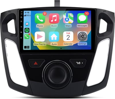 Junsun Android 15 AutoRadio Geschikt voor Ford Focus 3 MK3 (2011-2019) Accessoires - Draadloze CarPlay & Andriod Auto - Bluetooth - GPS-Navigatiesysem - 9 inch IPS Touchscreen - WiFi - RDS - USB