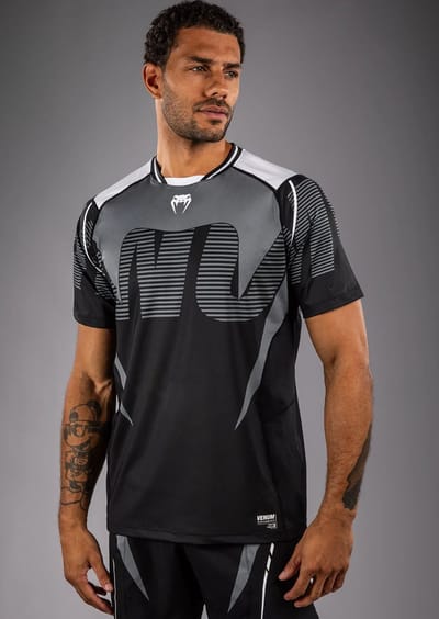 Venum Adrenaline Dry Tech T-shirt Zwart Zilver Grijs - M