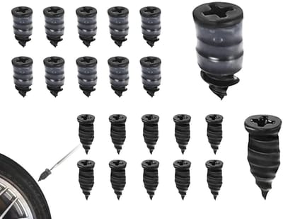 Dailygoods- Bandenreparatieset 20-delig - Vacuümbanden/Velgreparatieset - Geschikt voor Auto/Motor/Vrachtwagen - Waterdicht/Stofbestendig - Inclusief Reparatiespijkers in 2 Maten - Bandenreparatie