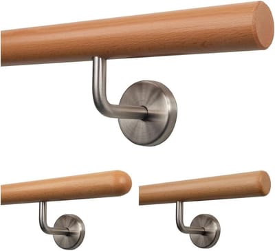 Houten Trapleuning Beuken - Leuning voor trap - Veilig traplopen - Gefreesde uiteinden - 100 cm - Niet gespecificeerd
