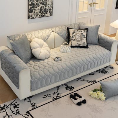 Kristalfluweel Bankhoes Effen Kleur Pluche Bankhoezen voor Woonkamer Modern Antislip Hoekbank Handdoek Bankhoezen voor Banken 70x70cm 1pcs