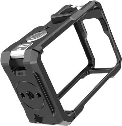 Camera Bescherm Kooi - Metalen Frame - Actiefilm Opnames - Schokbestendig Ontwerp - 8.4 cm Lengte - Zwart