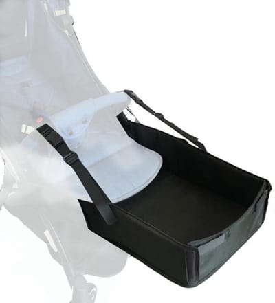 Kinderwagen Voetsteun - Kinderwagen Extension - Comfortabele Reizen - Eenvoudige Bevestiging - 50 x 30 cm - Zwart