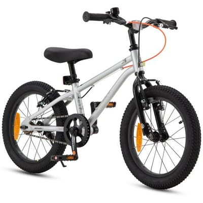 RoyalBaby+Kids fiets+X9+ 18 inch zilver, nettogewicht 9,2 kg
