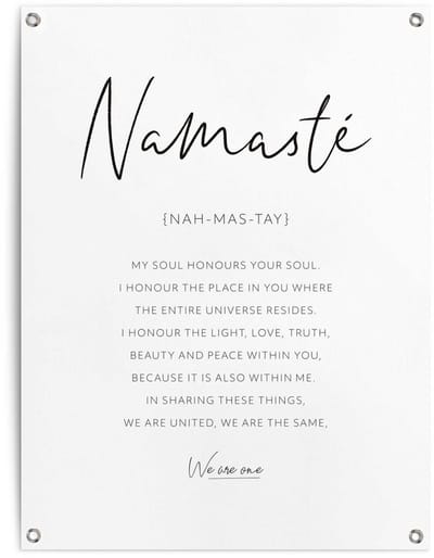 Tuinposter Namasté - 80 x 60 - Canvas - REINDERS