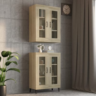 vidaXL - Bovenkast - 69,5x34x90 - cm - sonoma - eikenkleurig