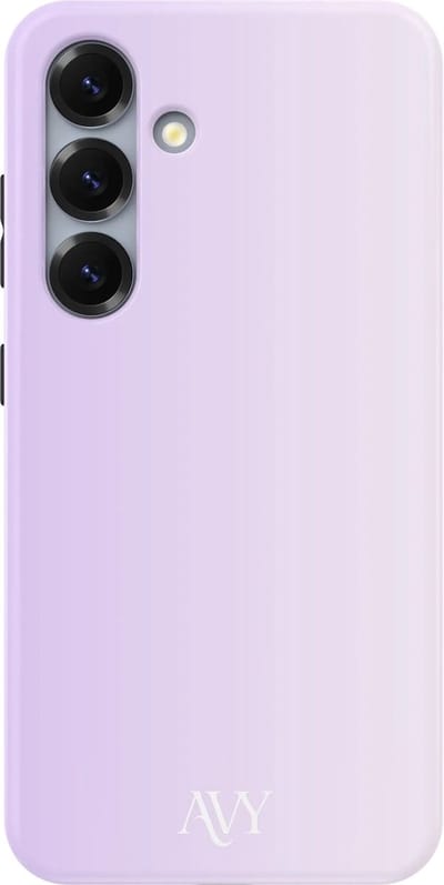 AVY Hoesje geschikt voor Samsung Galaxy S25 Plus | Lavender Glow | Paars | Hard Shell Back Cover | Compatibel met MagSafe & Qi2