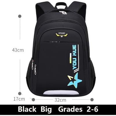 Sac à dos pour adolescent Garçon Fille Sac d'école Grande Capacité Noir Sac d'école pour enfants Pour Fille Garçon Sac à dos Imperméable Livre Mochila