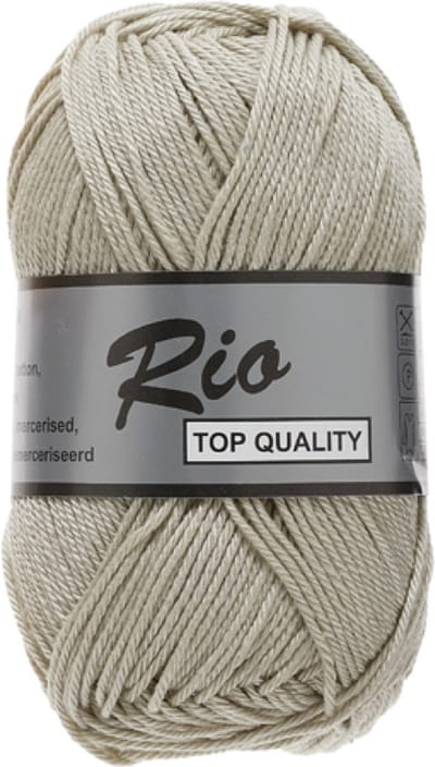 Lammy Yarns Rio Katoen garen - kiezel (792) - 5 bollen van 50 gram - pendikte 3 -3.5 mm