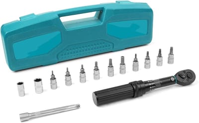 Momentsleutel Set - Precisie Sleutel - Onderhoud Voertuigen - Micro Verstelling - 1-6 Nm - Zilver