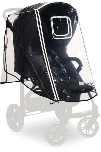 Unyqoos® Transparante regenhoes met reflectie en ventilatie voor kinderwagens