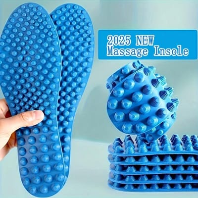 1 Paar Massage Inlegzolen, Voetmassage Inlegzolen, Voetmasseur, Voet, Kan Worden Geknipt, Geschikt voor Zowel Mannen Als Vrouwen Hoge Elasticiteit En Schokabsorptie 35-36 blue