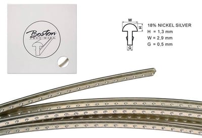 Boston FW-1329058 Wide Jumbo Fretwire - 5m 18% Nikkel Zilver