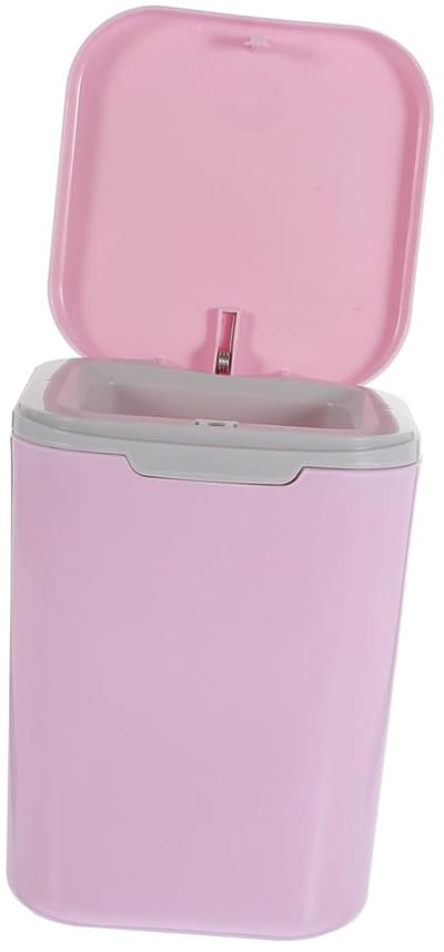 Mini Prullenbak - Bureau Afvalbak - Werkplek Opruimen - Compact Ontwerp - 16.50X12.20CM - Roze