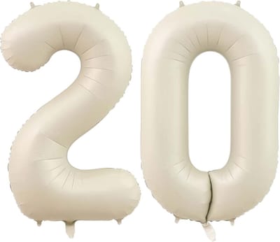 Cijfer Ballonnen Ballon Cijfer 20 Verjaardag Versiering Feest Helium Ballonnen Cijferballon Folieballon Wit Xl Formaat