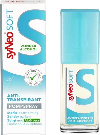 syNeo 5 SOFT - Deodorant Anti-transpirant Pompspray - 30ml - Aloë Vera - 0% Alcohol - Halal - Overmatig zweten