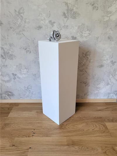 Decoratieve zuil - Galerijsokkel voetstuk - Product presentatie - Handgemaakt vakmanschap - 80x20x20cm - Wit