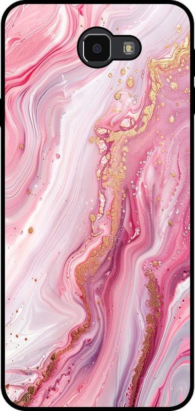 Smartphonica Telefoonhoesje Geschikt voor Samsung Galaxy J7 Prime met marmer opdruk - TPU backcover case marble design - Roze geschikt voor Samsung Galaxy J7 Prime