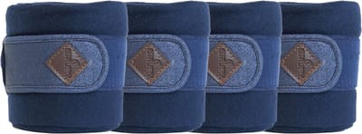 Kentucky Horsewear - Polar Fleecedeken Glitter Bandages - Navy - Maat Full