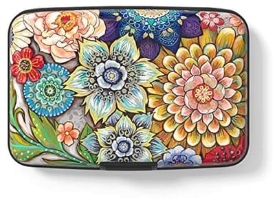 Moderne RFID-blokkering Creditcardhouder en Visitekaarthouder voor Vrouwen en Mannen – Mandala Bloem Design