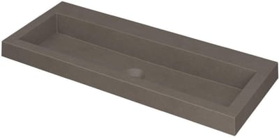 INK Dock Wastafel Quartz Zonder Kraangat - 1000x400x60 mm - Quartz Beton