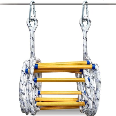 Noodtrapladder - Antislip ladder - Veilige vlucht - Harsladder epoxy - 25 meter - Geel