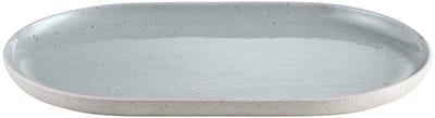 Sablo Stone Serveerbord | Lichtgrijs / Blauw | Stoneware