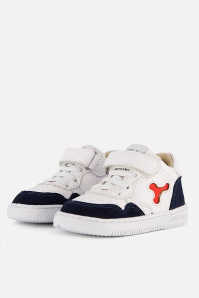 Shoesme Bn24s012 Lage sneakers - Leren Sneaker - Jongens - Wit - Maat 19