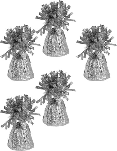 Haza Ballon gewichtjes - 5x - zilver - 170 gram - gewichtjes voor helium ballontrosjes