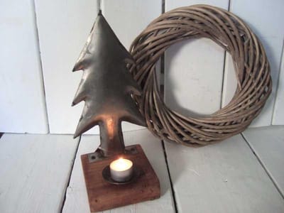 kerstboom - ijzer - waxinelichthouder H30  - retro - trendy