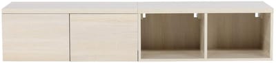 Nomi TV-meubel 2 deuren, 4 planken whitewash.