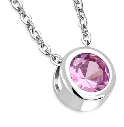 Amanto Ketting Cyana Pink - 316L Staal - ∅8mm - 45cm