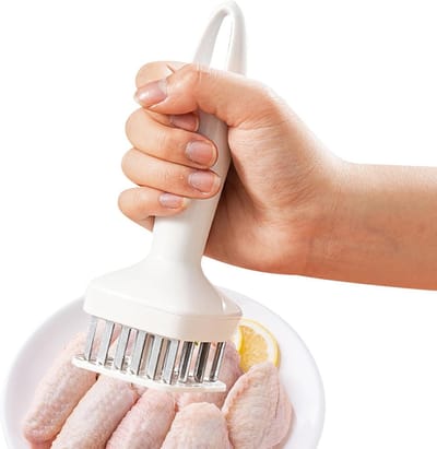 Vleesvermalser Tool - Vlees Hamer - Vlees Malser Maken - Roestvrijstalen Naalden - 63 x 95 x 63 cm - Wit