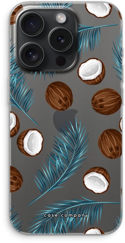 Case Company® - Hoesje geschikt voor iPhone 15 Pro hoesje - Kokosnoot - Soft Cover Telefoonhoesje - Bescherming aan alle Kanten en Schermrand