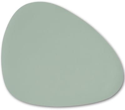 Zeller tafel placemats lederlook - 8x stuks - 34 x 42 cm - mintgroen - Speciale druppel vorm - Diner/ontbijt