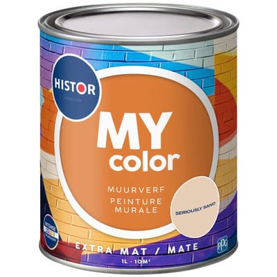 Histor MY Color Muurverf Seriously Sand - Extra Mat - Reinigbaar - Extra Dekkend - 2.5L - Beige