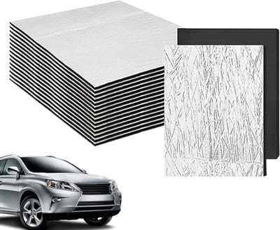 Geluiddempend Materiaal Auto - Geluidsisolatie Panel - Auto Geluid Dempen - Aluminium Folie Warmte - 10 Stuks - Zilver