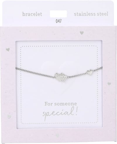 Depesche - Armband "Heart of Gold" - mot. 047 - 2 Hearts - silver
