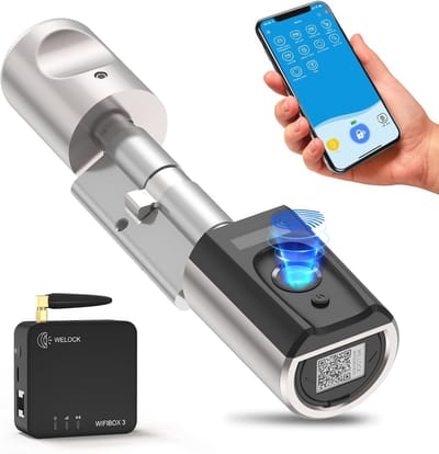 Intelligent vingerafdrukslot met Bluetooth en WiFi ontgrendeling, IP65 waterdichte sluitcilinder